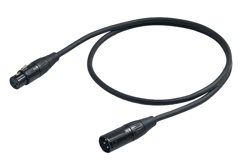 Proel DMX Lighting FXLR to MXLR 3Pin Cable (10m)