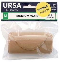 Ursa Waist Strap with Two Big Pouches for Wireless Transmitters (Medium, Beige)
