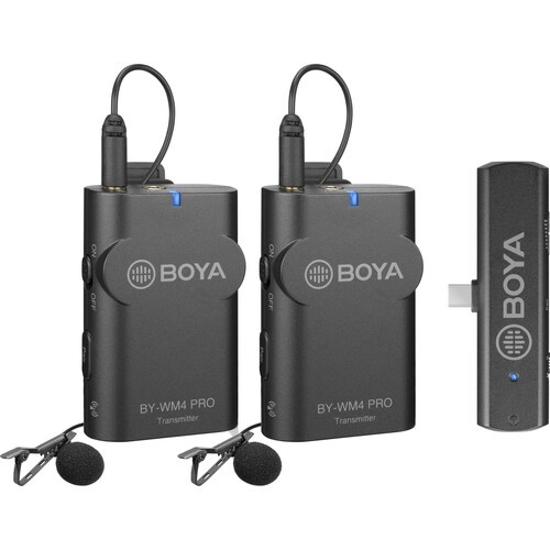 BOYA BY-WM4 PRO-K6 Dual Digital Wireless Lavalier Mic System for USB-C