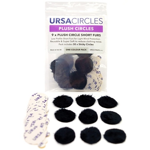 Ursa Plush Circles Lav Covers (9x Black, with 30 Stickies)
