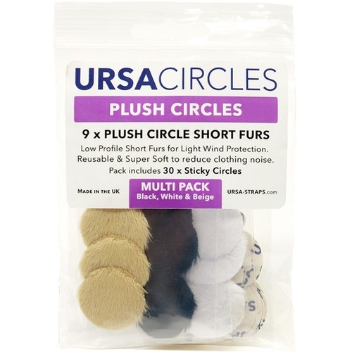 Ursa Plush Circles Lav Covers (3x Beige, 3x Black, 3x White, with 30 Stickies)