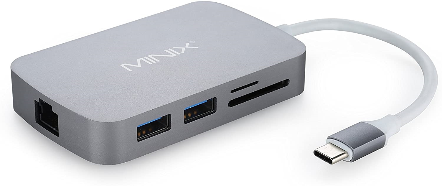 MiniX NEO C-G USB-C Multiport Adapter with Gigabit Ethernet (Space Grey)