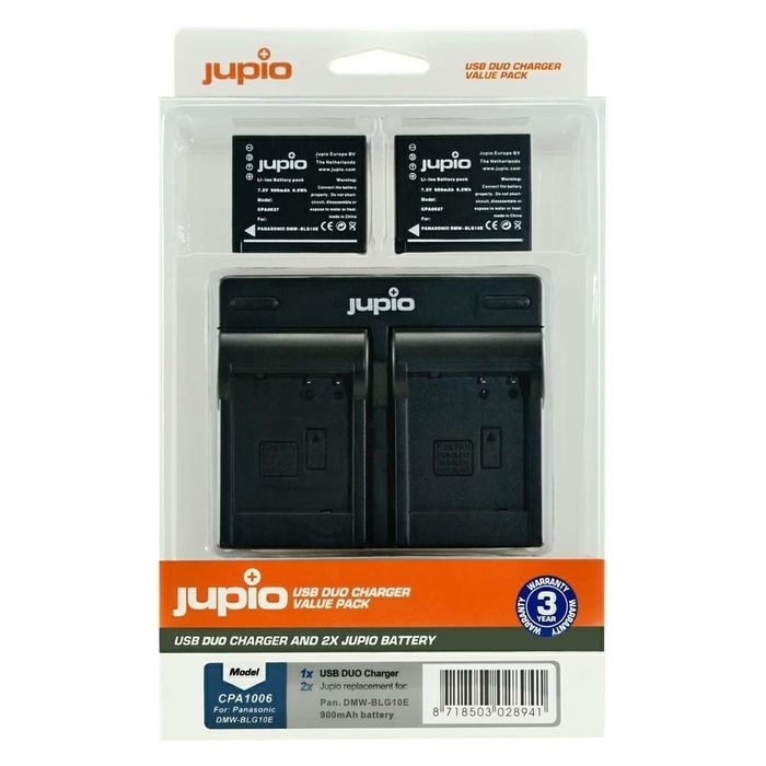 Jupio Kit 2x DMW-BLG10 900mAh + Dual USB Charger