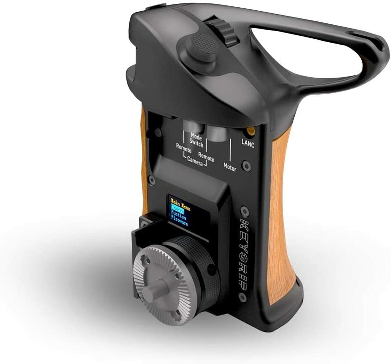 Portkeys Keygrip Wooden Side Handle for Controlling Cameras via LANC