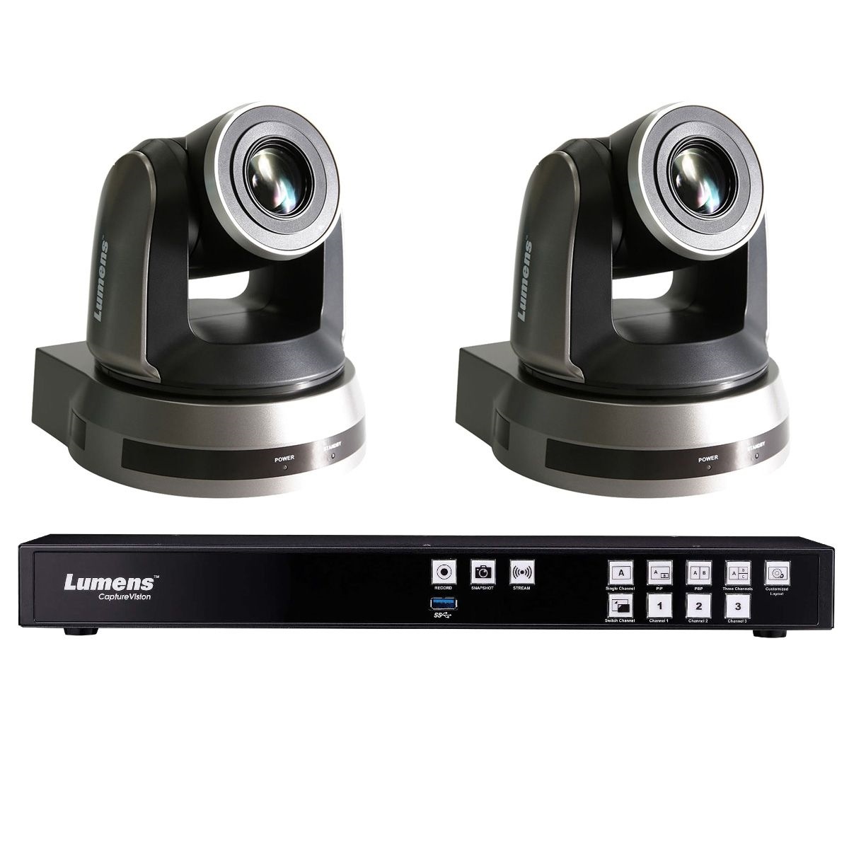Lumens LC-200 Lecture Capture System with 2x VC-A50P PTZ Cameras