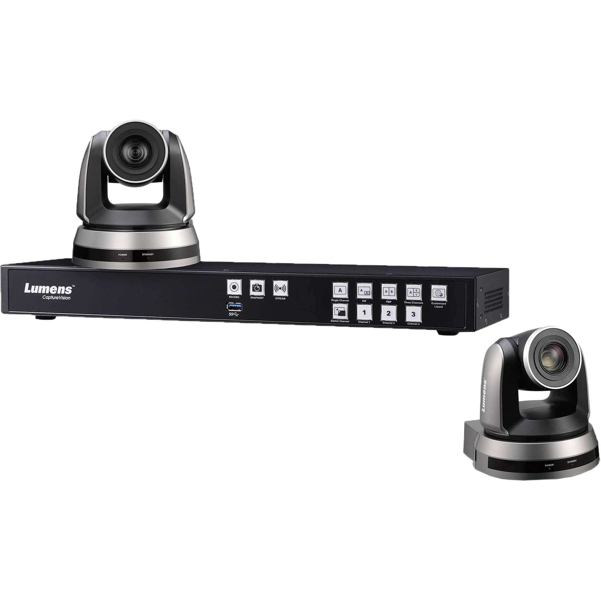 Lumens LC-200 Lecture Capture System with 1x VC-TR1 and 3x VC-A50P PTZ cameras