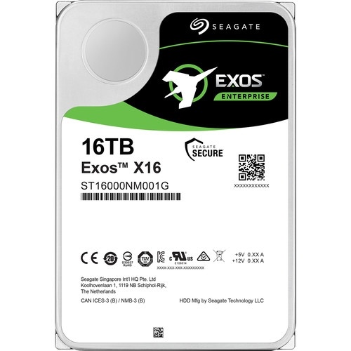 Seagate Exos Enterprise X16 16TB 3.5" Internal Hard Drive