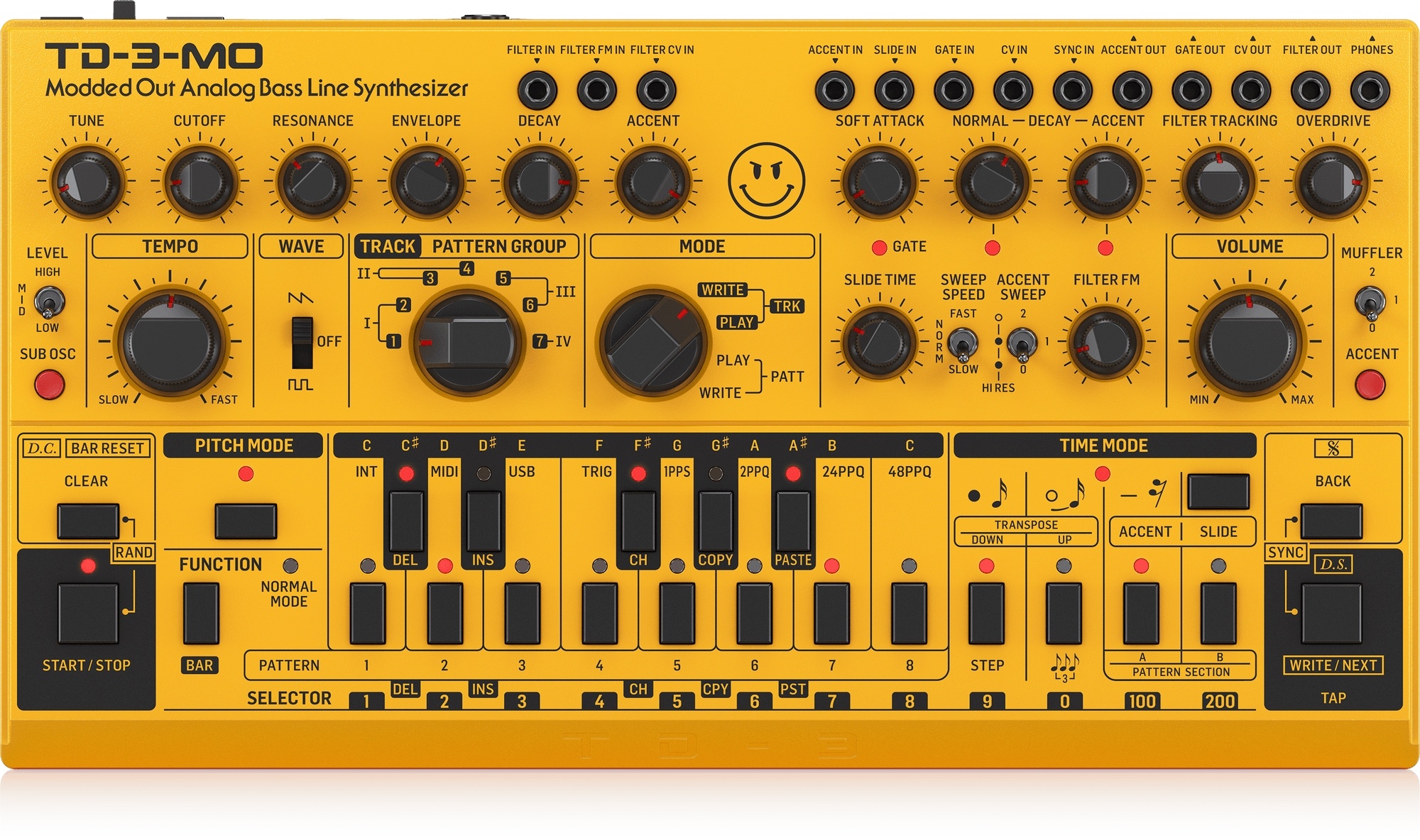 Behringer TD-3-MO-AM Modded Out Analog Bass Line Synthesizer (Amber)