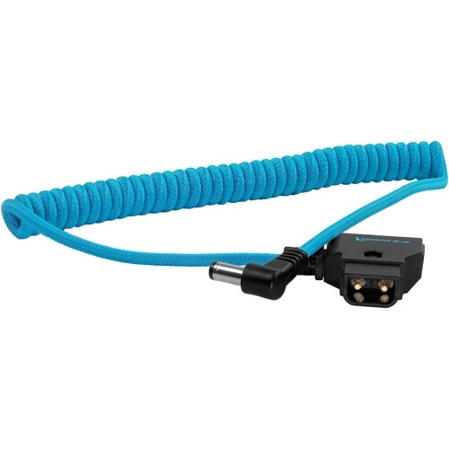 Kondor Blue D-Tap to DC Right Angle Coiled Cable (5.5 x 2.5mm) for Canon C70