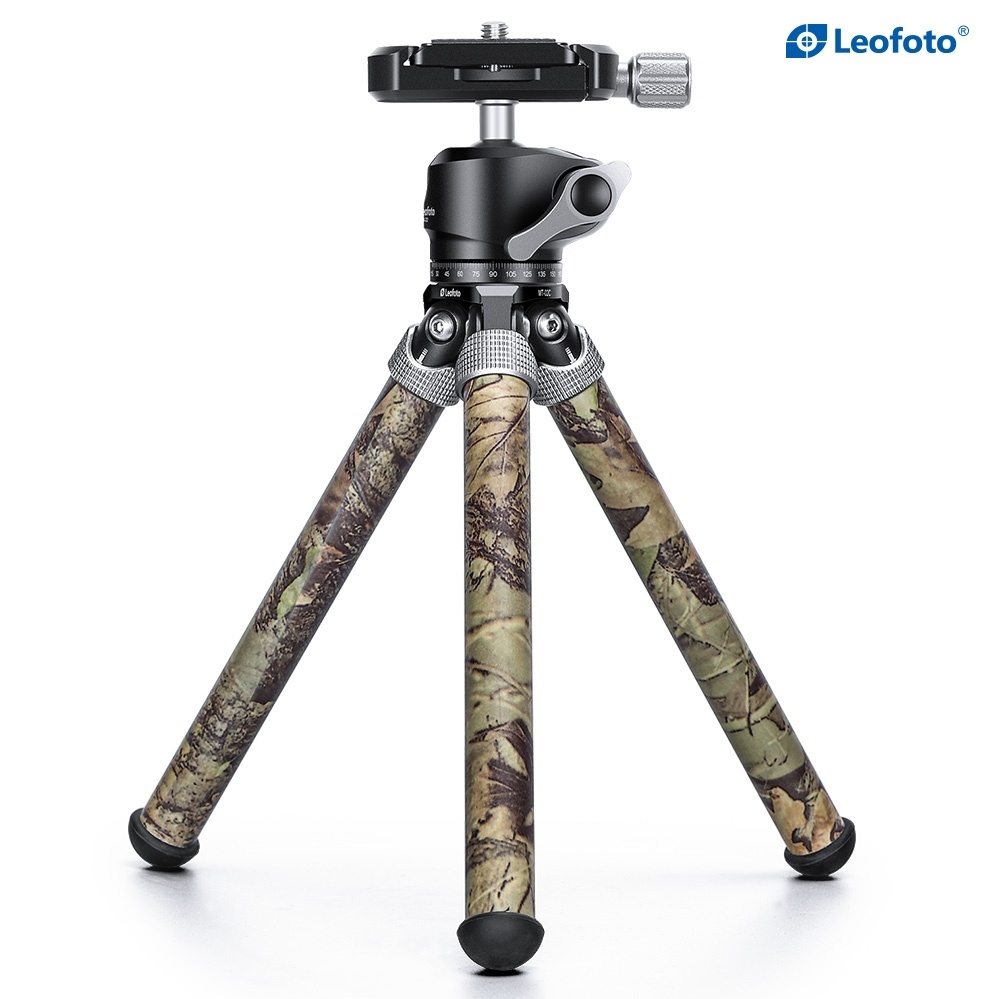 Leofoto Mini Carbon Fibre Tripod Kit MT-02C+LH-22 (Camo)