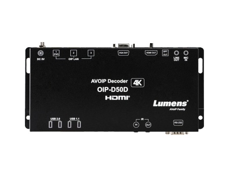 Lumens OIP-D50D 4K HDMI / VGA AVoIP Decoder