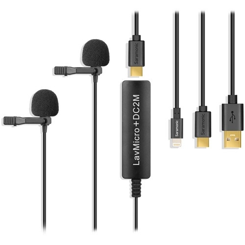 Saramonic LavMicro+ DC2M Lavalier Microphone with Monitoring for iOS, Android & Computer
