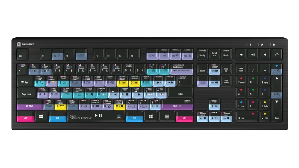 LogicKeyboard Davinci Resolve 17 PC Astra 2 Backlit Keyboard (Windows)