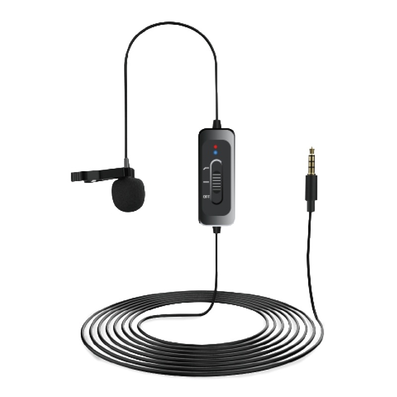 CKMOVA LCM5 Lavalier Microphone with 3.5mm TRRS & 3.5mm to 6.35mm Adapter (8m Cable)