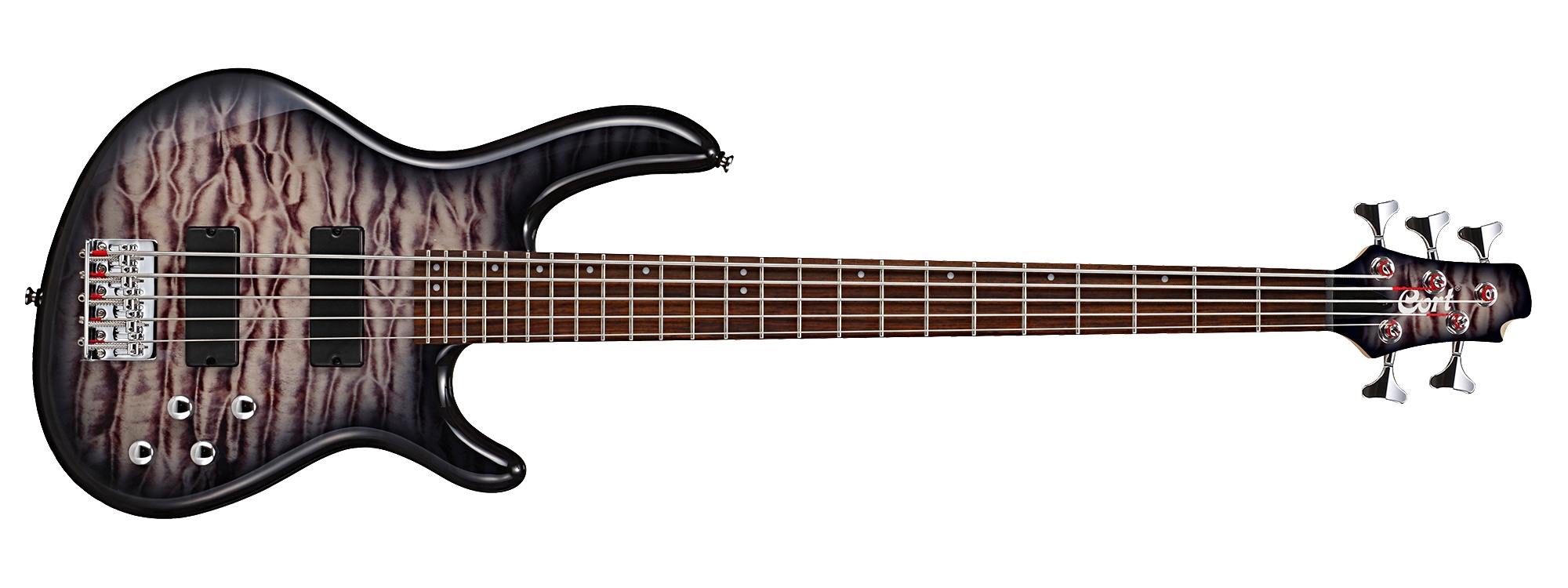 Cort Action DLX V Plus Bass Guitar (Faded Grey Burst)