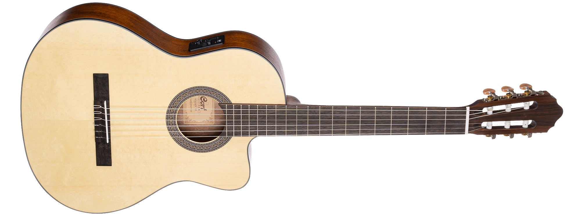 Cort AC120CE Electronics Classical Acoustic Guitar with Bag (Open Pore)