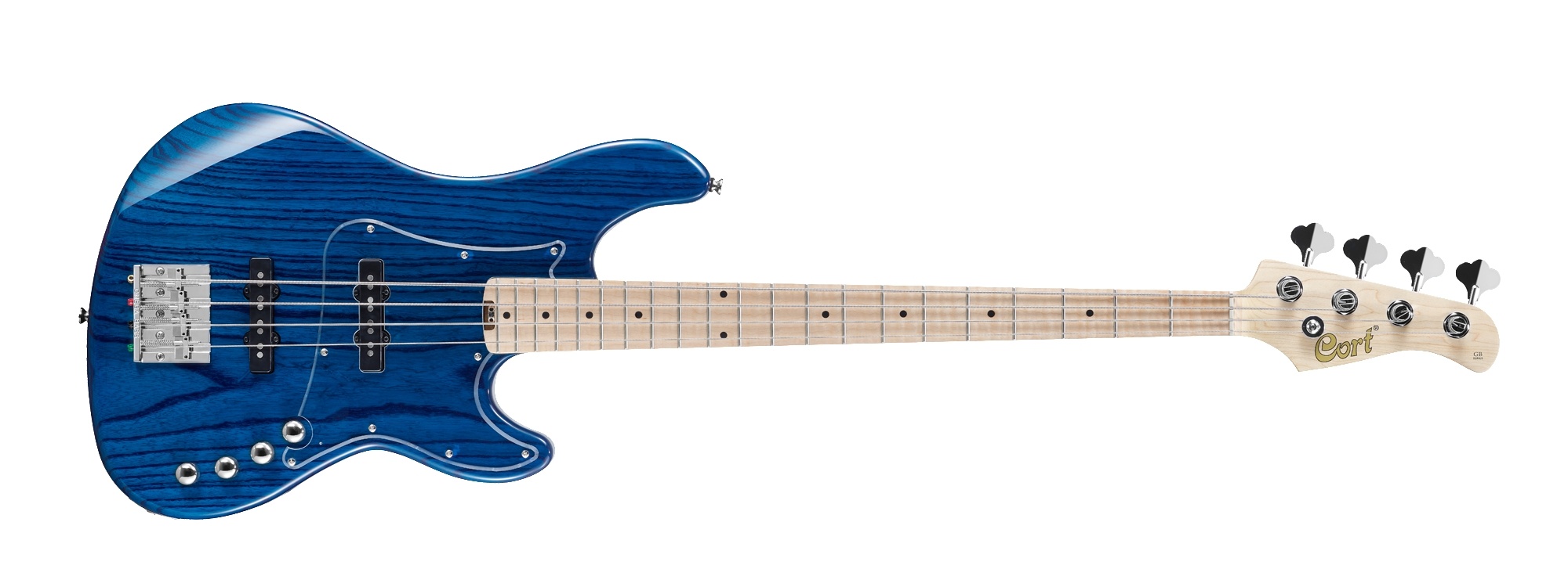 Cort GB74JJ Bass Guitar (Aqua Blue)