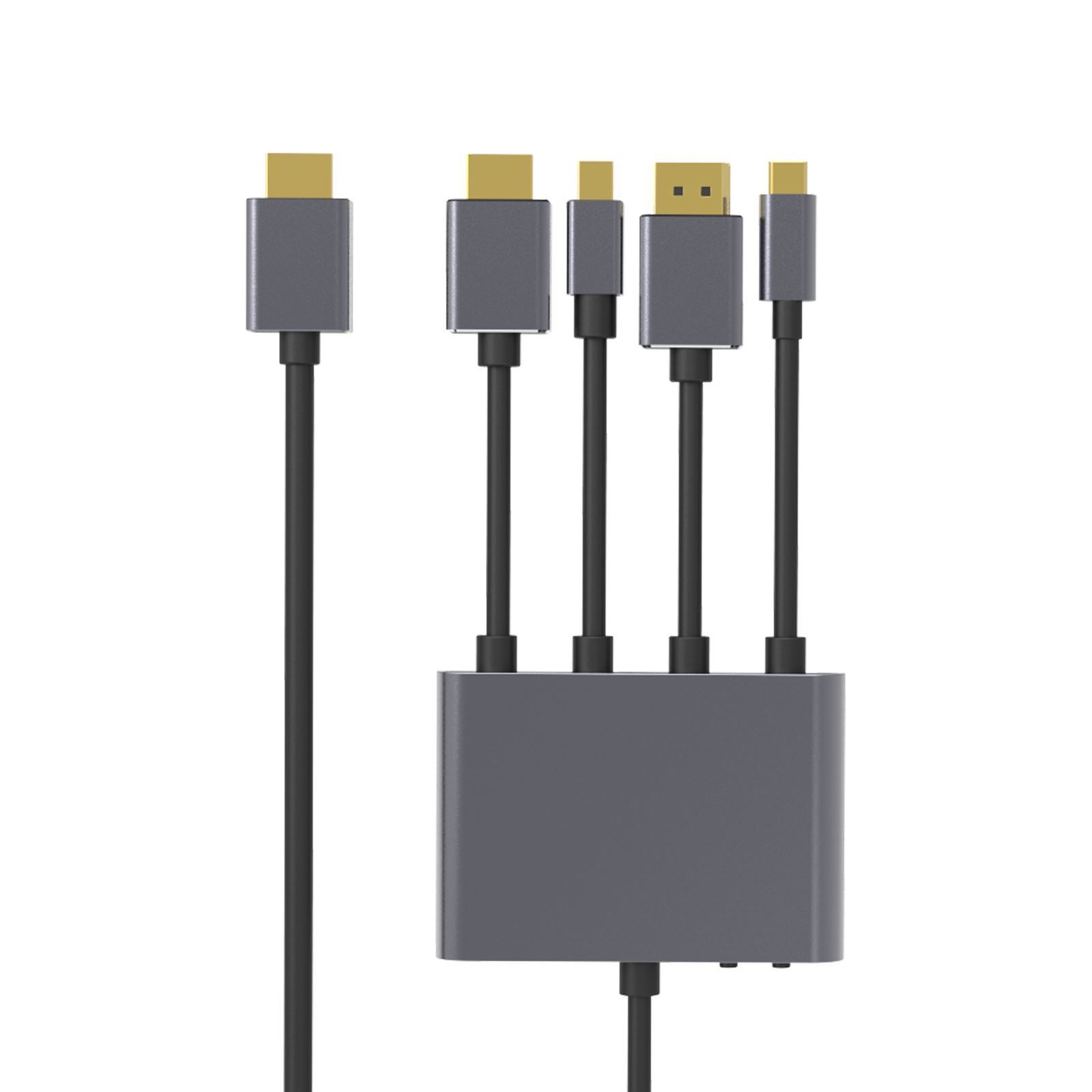 Dynamix 4-in-1 Multiport to HDMI AV Adapter with 1m HDMI Connector