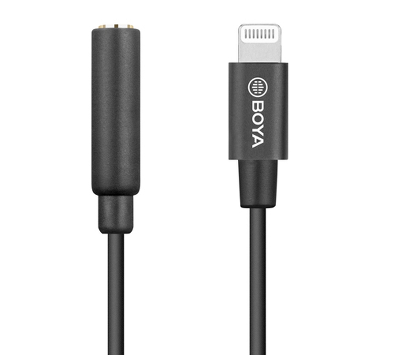 Boya BY-K3 3.5mm Female TRRS to Male Lightning Adapter Cable (6cm)