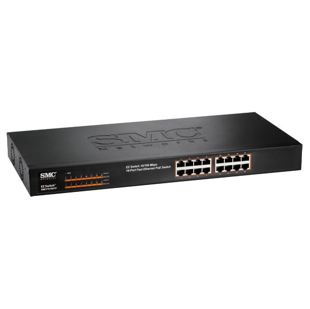 SMC 16 Port Fast Ethernet PoE Switch