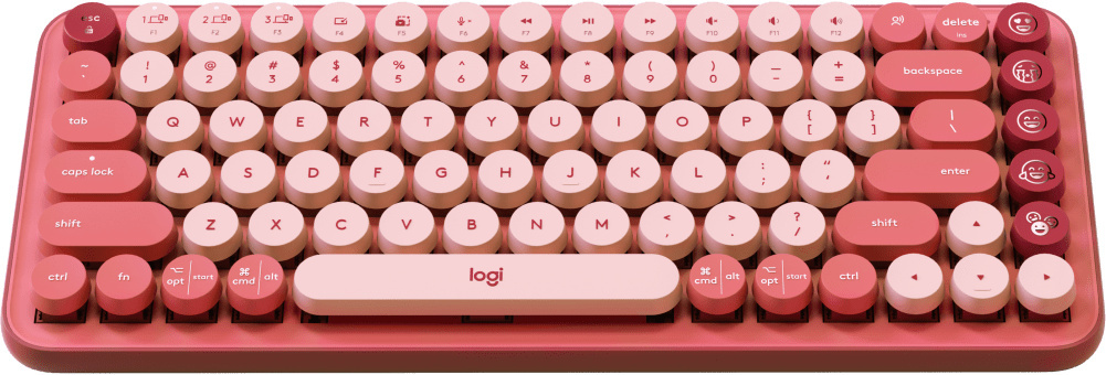 Logitech POP Keys Wireless Mechanical Keyboard w/Emoji - Heartbreaker