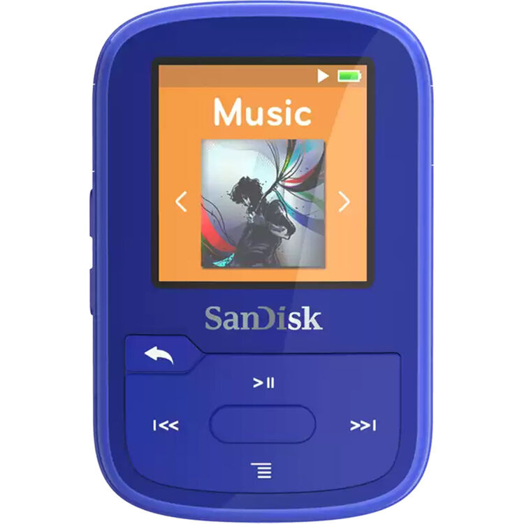 SanDisk 32GB Clip Sport Plus MP3 Player (Blue)