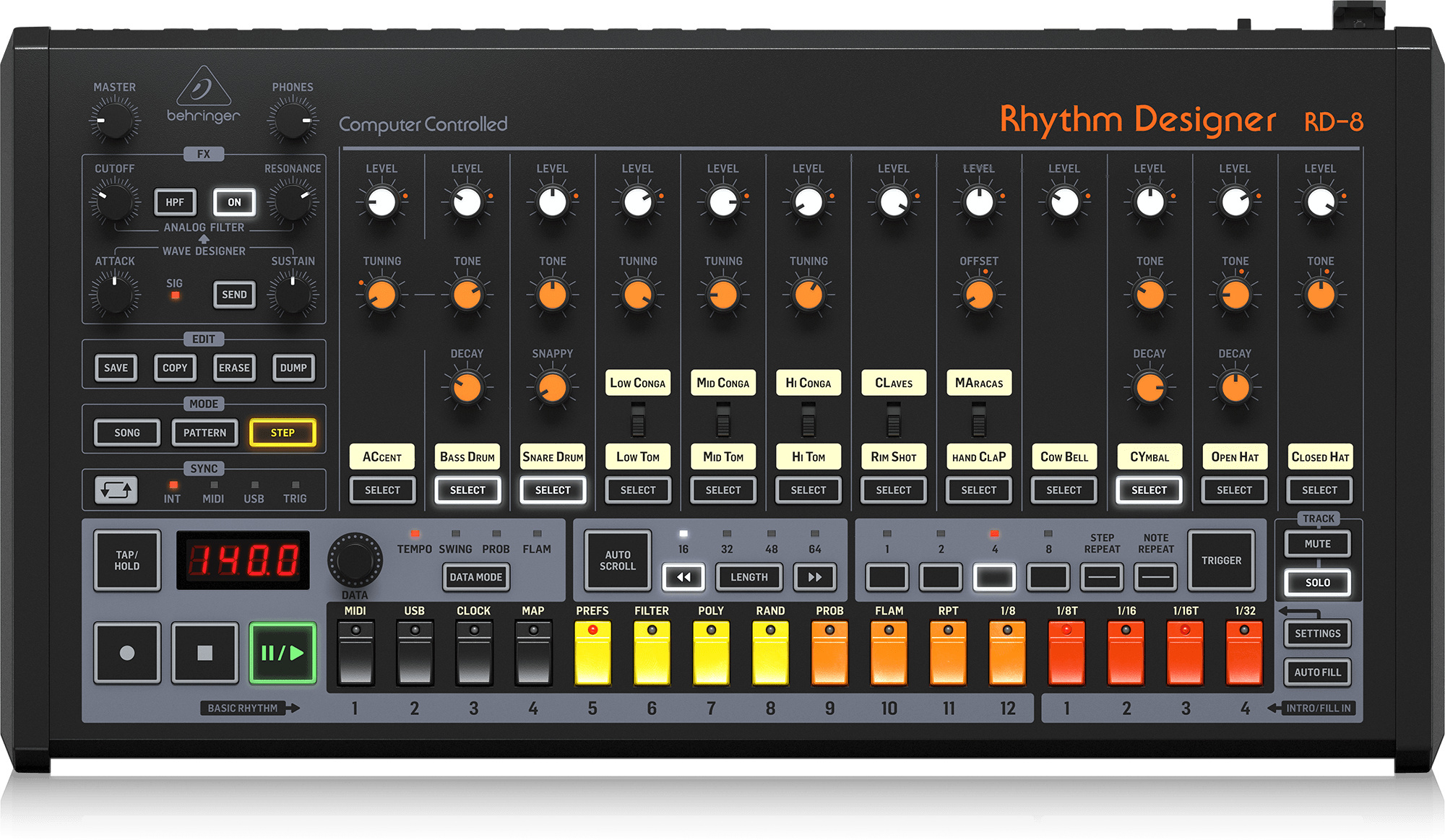 Behringer RD8 MKII Analog Drum Machine