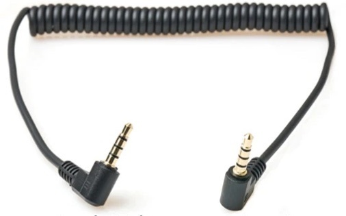 Titan 4-Pole TRRS 3.5mm Male to 4-Pole TRRS 3.5mm Male Coiled Stereo Audio Cable