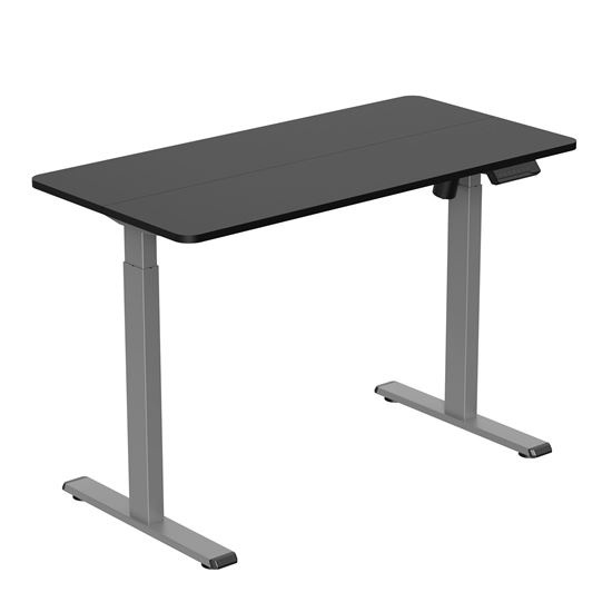 Brateck Compact Single Motor Electric Sit-Stand Desk with Desktop Included (Grey)
