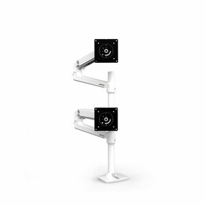 Ergotron Desk Mount for Two Monitors (White)