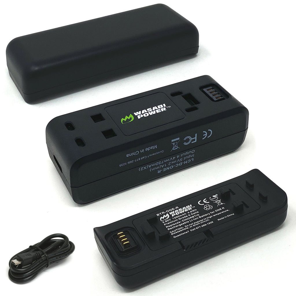 Wasabi Insta360 ONE R Battery (2-Pack) and Dual USB Charger
