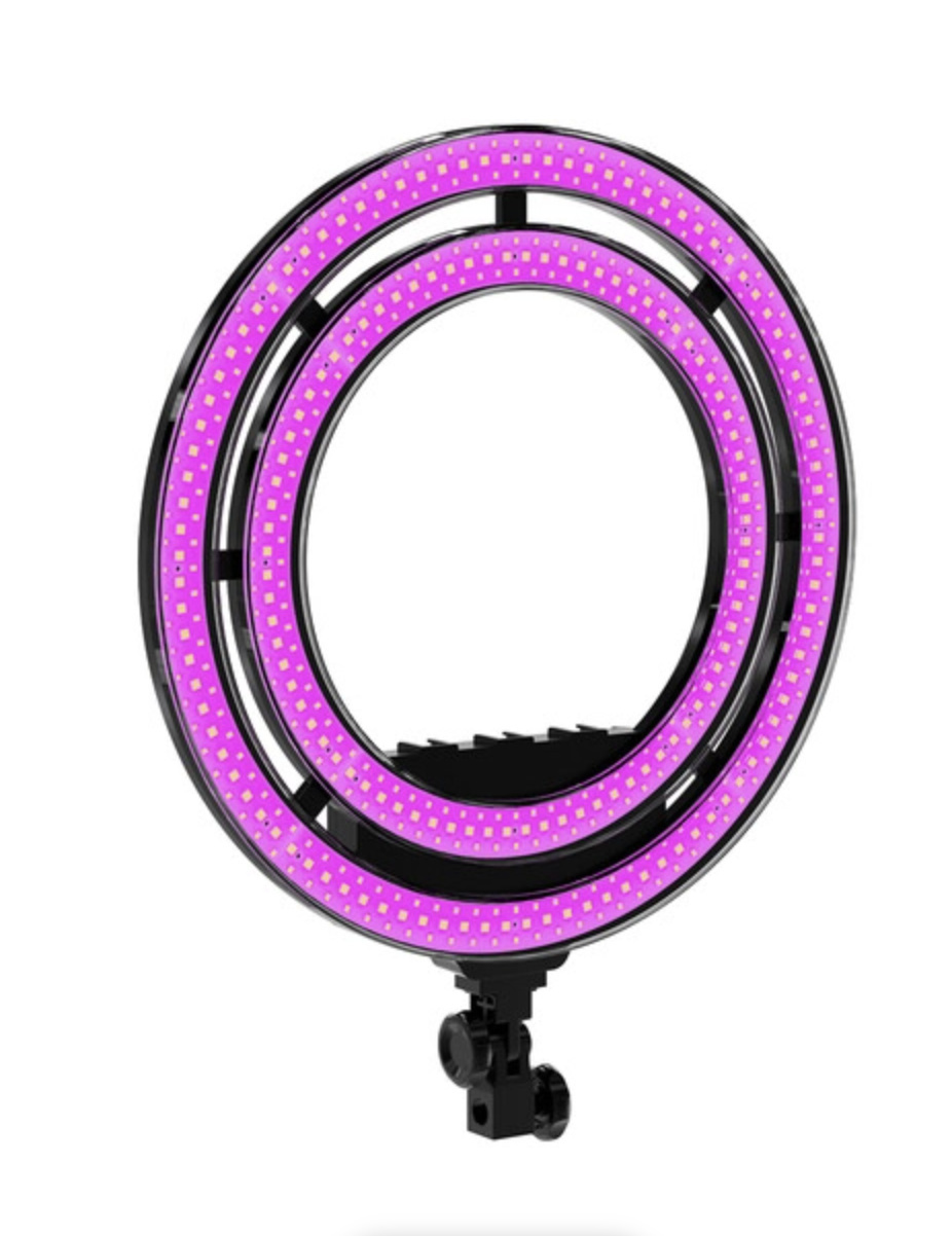 GVM Bi-Color & RGB LED Soft Double Ring Light (18")