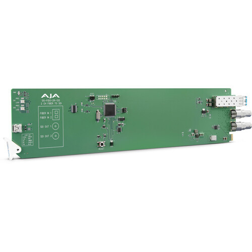 AJA OpenGear 2-Channel Single Mode LC Fiber to 12G-SDI Receiver - Dashboard Support