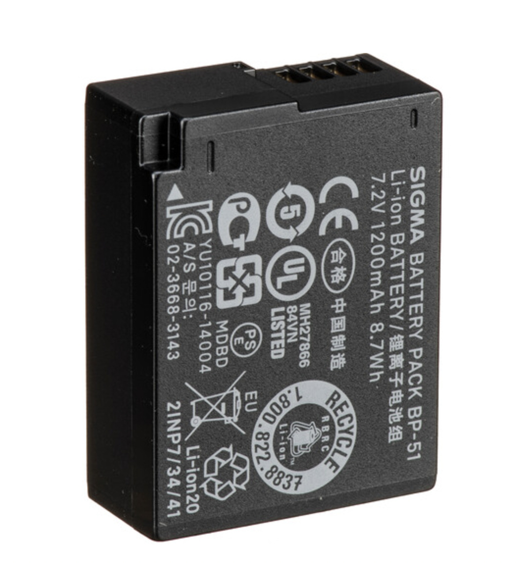 Sigma BP-51 Lithium-Ion Battery Pack (7.2V, 1200mAh)