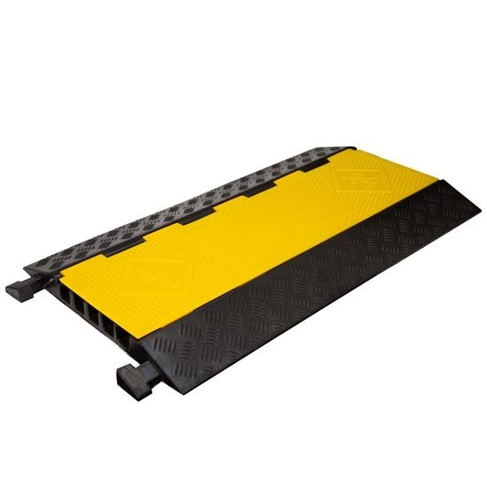 Dynamix 5-Channel Floor Cable Protector, Heavy Duty with Installation Lid