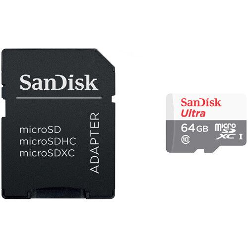 SanDisk 64GB Ultra UHS-I microSDXC Memory Card with SD Adapter (5-Pack)
