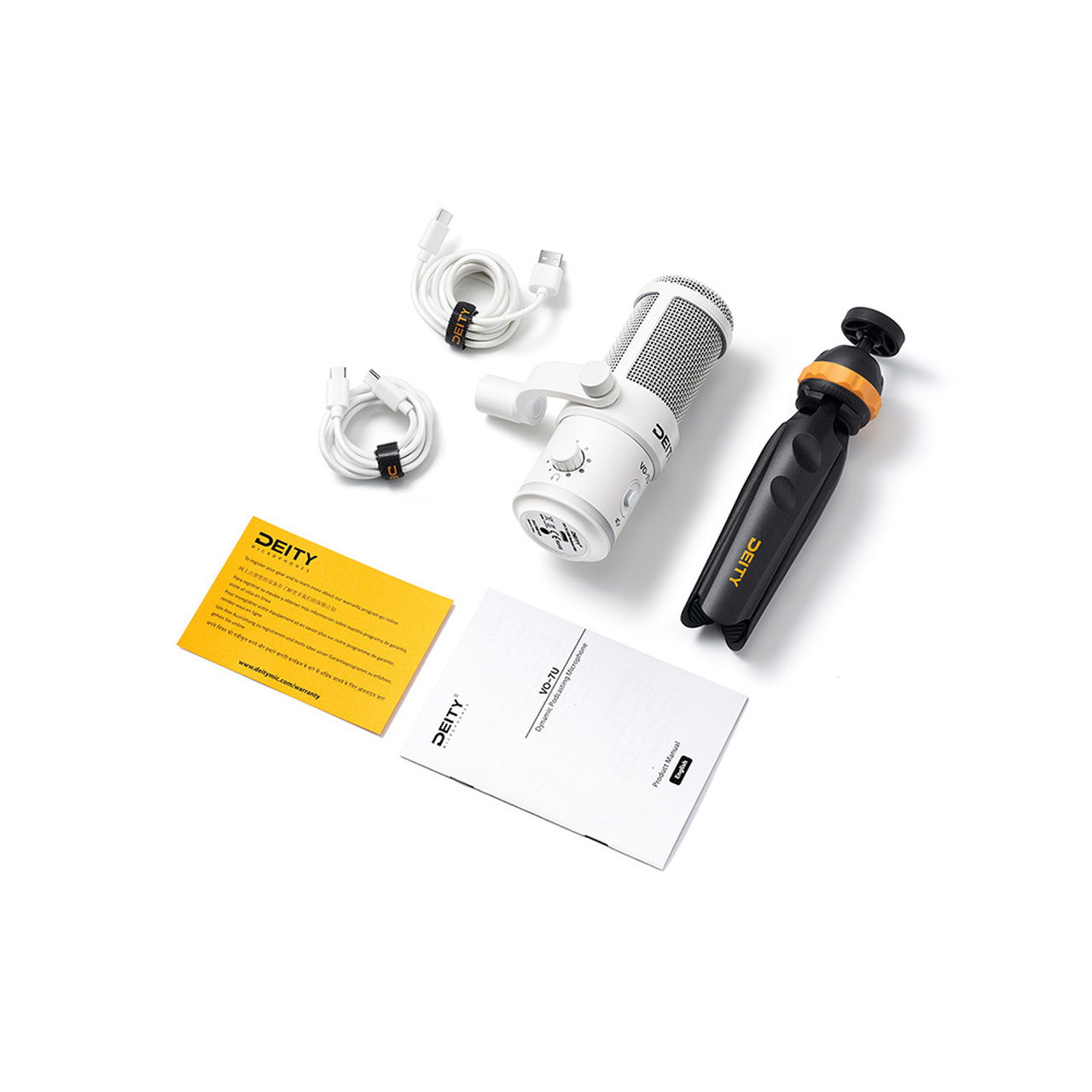 Deity USB Microphone - VO-7U Tripod Kit (White)