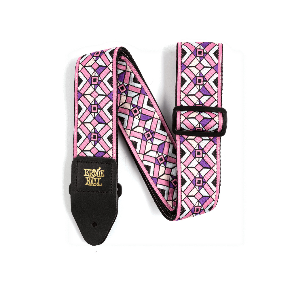 Ernie Ball Jacquard Guitar Strap - Kaleidoscope Pink