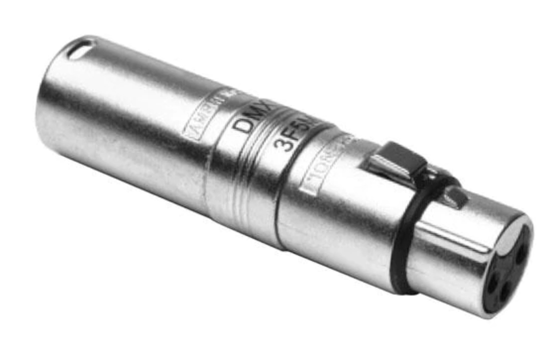 Amphenol AC Series 5 Pin to 3 Pin XLR Adapter (Tin Plating, Male to Female, Black)
