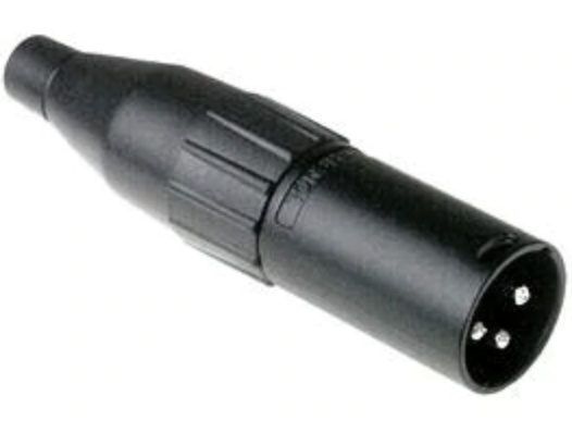 Amphenol AC Series 3 Pin XLR DMX Blocker (Male, Black)