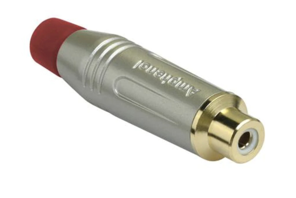 Amphenol RCA Series Cable Connector (Red, Female)
