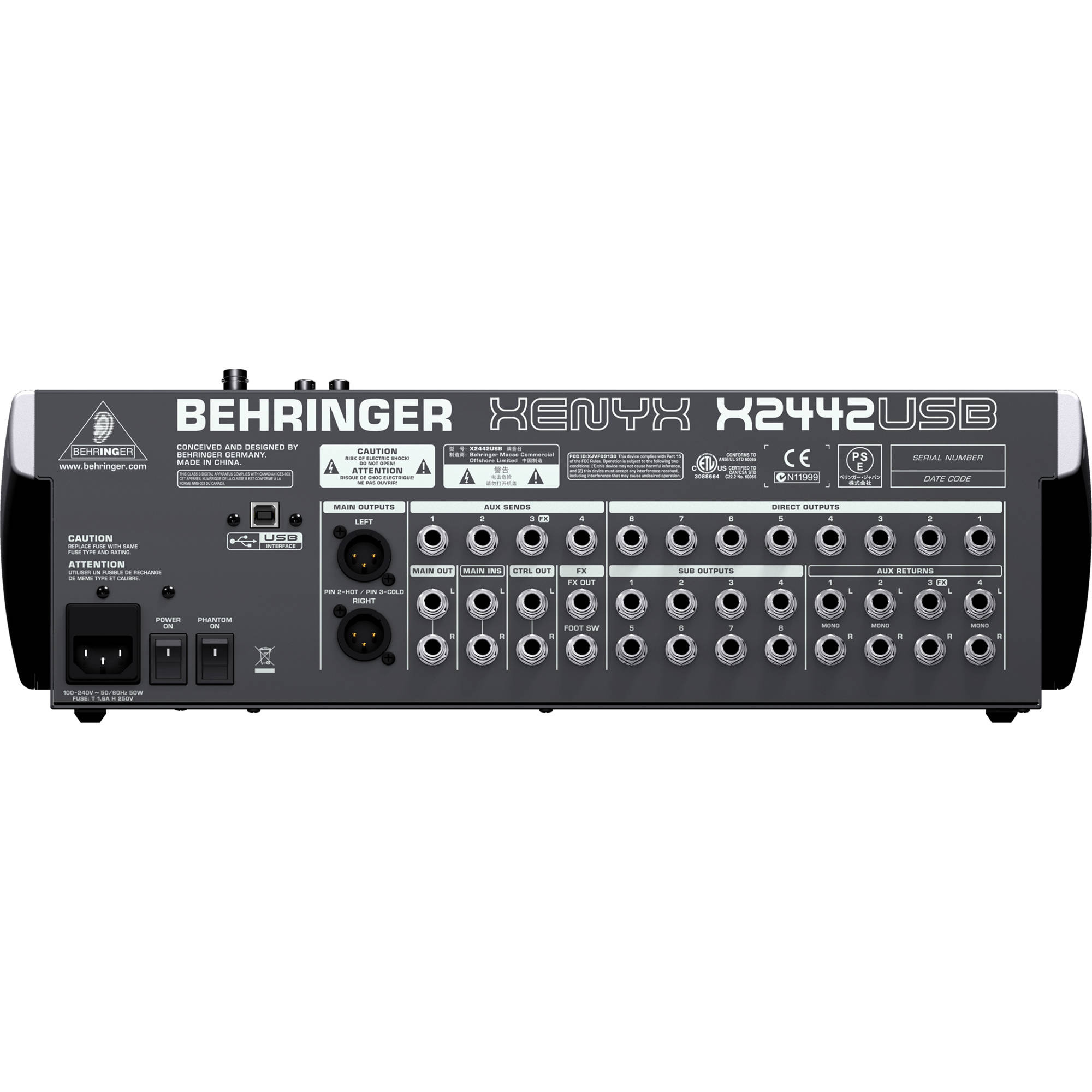 Behringer Xenyx X2442USB Audio Mixer | Rubber Monkey | NZ