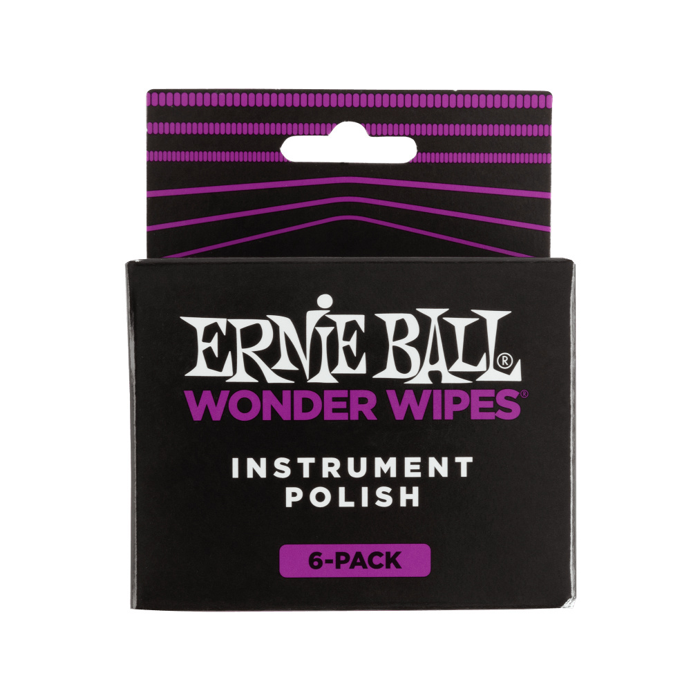 Ernie Ball Wonder Wipes Instrument Polish - 6 Pack