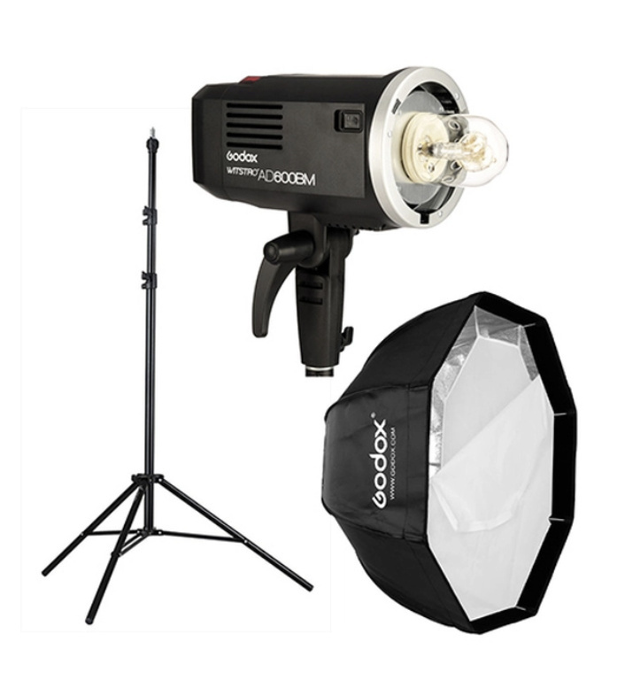 Godox AD600BM Manual Flash Kit with 120cm Octa Softbox & Light Stand