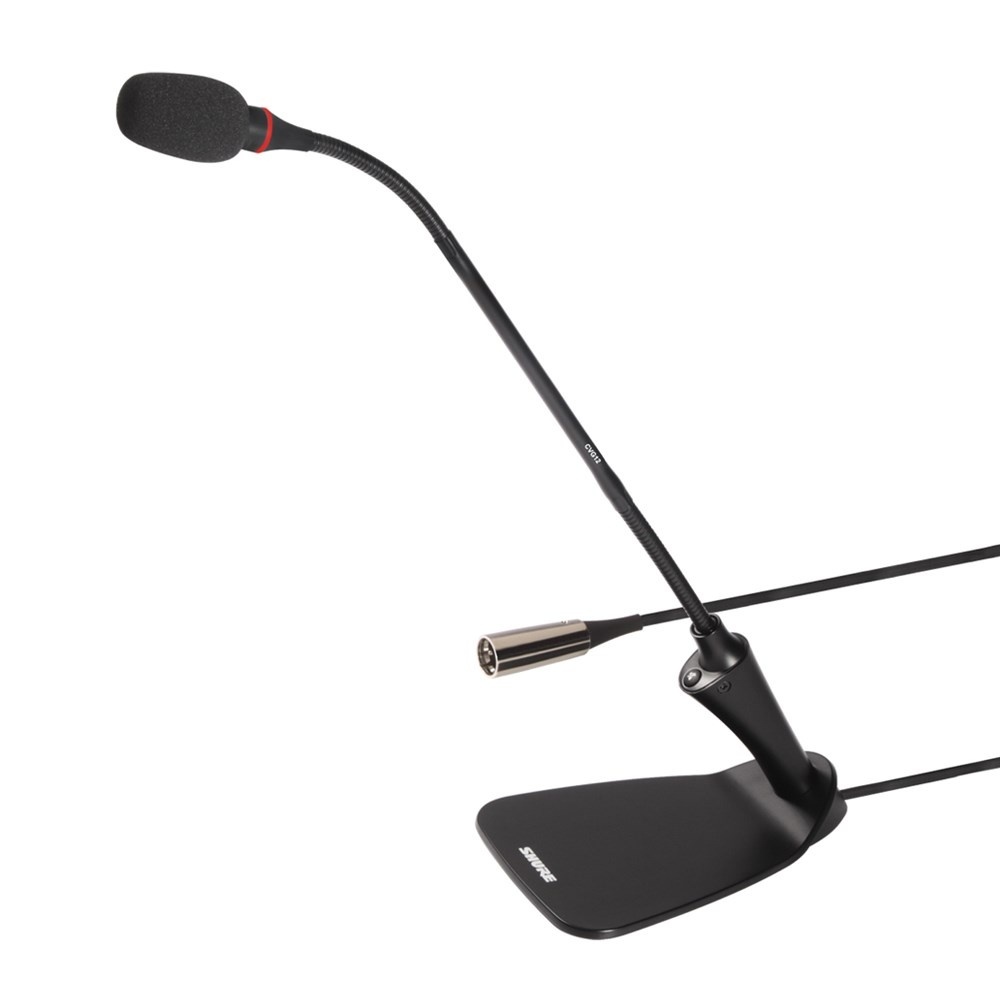 Shure CVG12DRS-BC Gooseneck Microphone with Inline Preamp and Integrated Desktop Base
