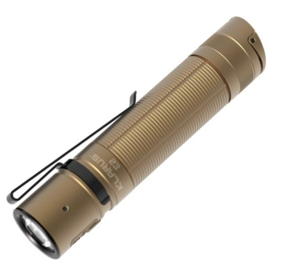 Klarus E2 Mini Flashlight (Desert Tan)