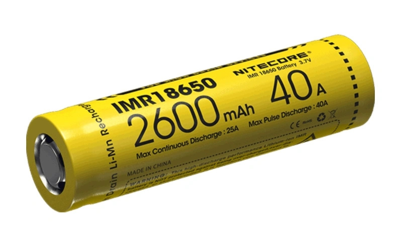 NITECORE NI18650A Li-Ion Rechargeable IMR 18650 Battery (2600mAh) - OB