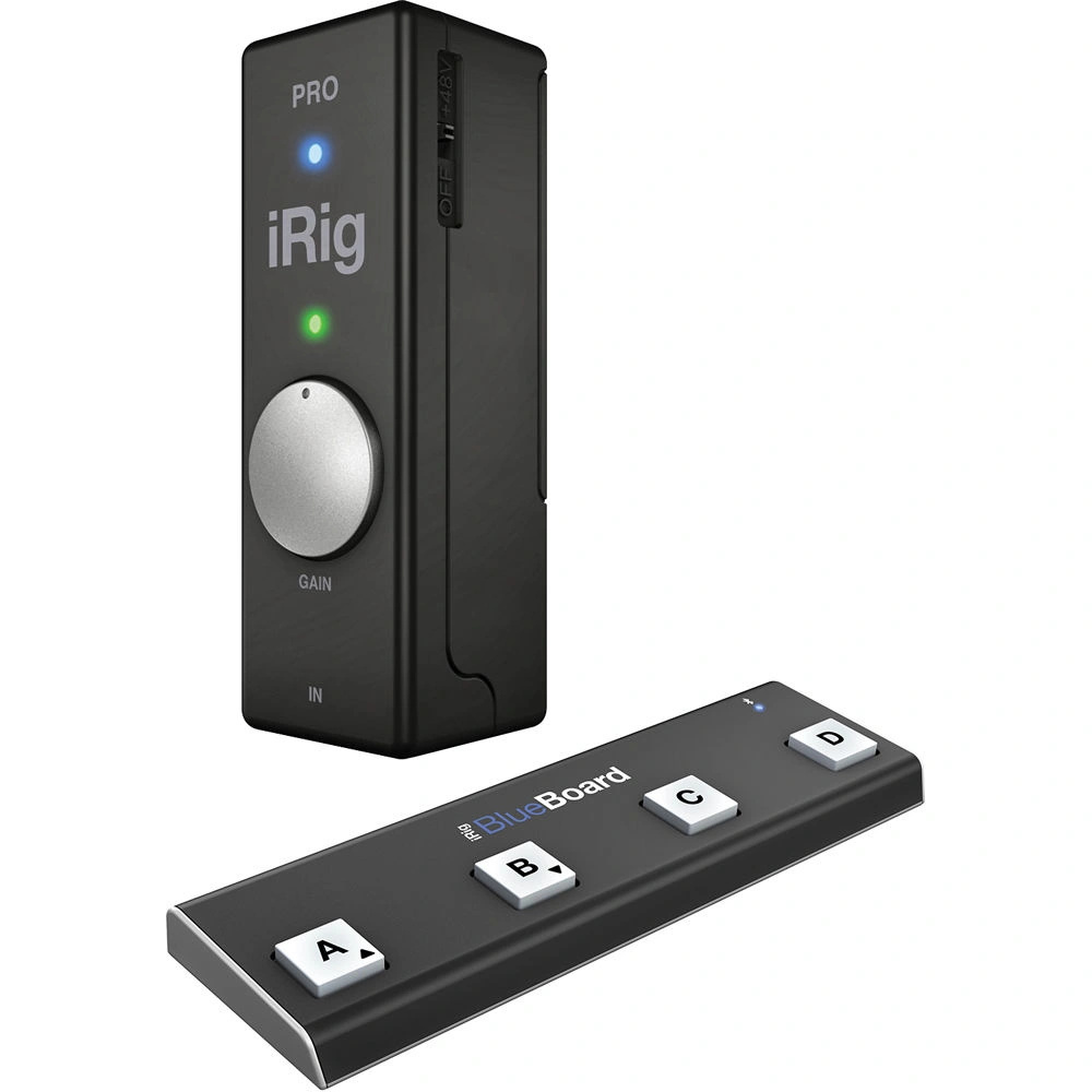 IK Multimedia iRig Pro Interface and BlueBoard Pedalboard for iOS, Mac, PC - Open Box