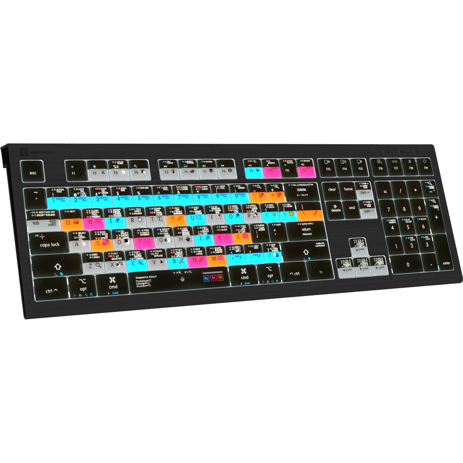 Logickeyboard ASTRA 2 Backlit Keyboard for Adobe Graphic Designer (Mac, US English)