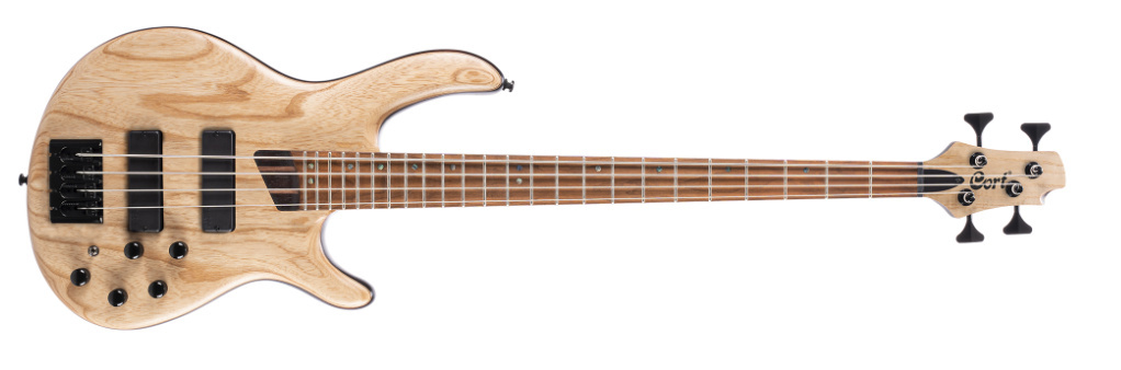 Cort B4 Element Bass Guitar with Guitar Bag (Open Pore Natural)